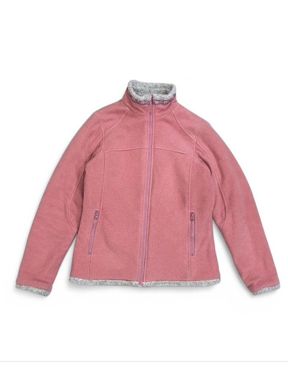 Guide Series Pink Fair Isle Fleece Jacket Size Large
